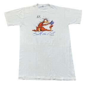 Vintage 80s Bill the Cat Washington Post Sleeping Shirt Men's XL